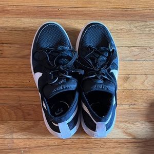 Nike Court Vision Alta "Black" w8 Fold down heel platform sneakers